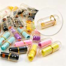 500pcs Confession Capsules, Information Capsules, Letter Love Pills, Transparent Mini Wishing Gift For Lovers - Multicolor - View 3