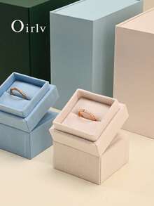 Oirlv Luxury Jewelry Storage Box Detachable Ring Organizer Multi-Compartment Jewelry Display Box Home Storage Wedding Proposal Gift Jewelry Box - Jewelry Box + Outer Box - View 5