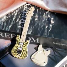 1pc Guitar Shaped Pick Holder Creative Personalized Desktop Decor Ornament Rock Musician Guitar Enthusiast Gift - Multicolor - View 12
