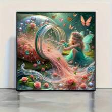 1pc - DIY Handmade 5D Diamond Painting Kit, Suitable For Adults And Beginners, Craft Supplies, Applicable For Living Room, Bedroom, Office, Wall Decor Art. - round diamond - View 4