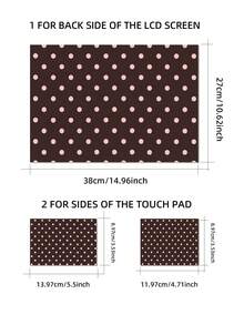 Polka‑Dot Print Laptop Skin Vinyl Sticker, Black Base Pink Dots Protective Decal For 15‑15.6 Inch Notebook Computer(Polka‑Dot Print Laptop Skin Vinyl Sticker, Black Base Pink Dots Protective Decal For 15‑15.6 Inch Notebook Computer) - View 3