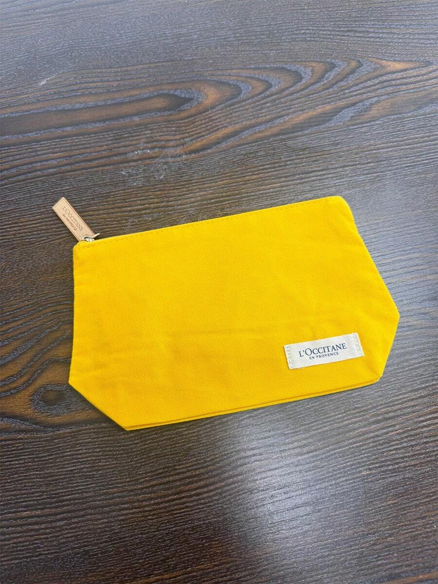 L'Occitane French Style Yellow Makeup Bag, Large Capacity Multi-Functional Storage Pouch, Suitable For Gifts And Daily Organization, Cosmetic Bag - Yellow - View 1