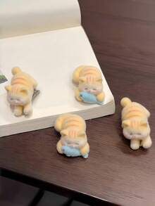 4pcs Cute Cat Hair Clip Set, Kawaii Cartoon Animal Hair Clips, Sweet And Lovely Girls Decorative Hair Accessories For Daily Wear - Multicolor - View 7