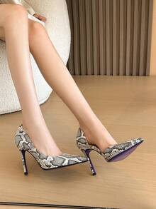 Women's New High Heel Pumps Elegant Fashion Versatile Side Cutout Pointed Toe Sexy Date Commute Wedding Party Single Strap Shoes - White - View 6