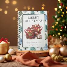 1pc Christmas Gift Card Book Holiday Gift Card Holder, Christmas Gift Book With Gift Card Slots, Santa Claus, Christmas Tree, Gingerbread Man Pattern Cover, Portable Spiral Bound Gift Card Holder, Stationery Supplies - Christmas Gift Book - View 13