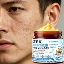 SEPK Krim Pengecil Pori Pria, Cocok untuk Mengontrol Minyak & Melembapkan, Formula Tidak Berminyak dan Cepat Meresap dengan Gel Pengencang Pori untuk Kulit Berminyak/Kombinasi, Perawatan Wajah Harian 24 Jam, Cocok untuk Semua Jenis Kulit, Melembapkan. Hadiah Liburan yang Istimewa - Krim Pengecil Pori-Pori untuk Pria - View 2