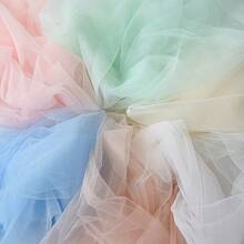 1pc Solid Color Nylon Soft Mesh Fabric, Wedding Dress Veil Table Runner Decorative Netting Cloth - Multi-color - View 8