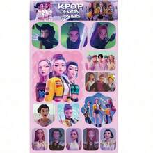 Hasbro 12pcs K-POP Witch Hunter Girl Group & Saga Boy Band Sticker Set, DIY Adhesive Stickers - Random - View 9