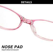 1pc New Fashion Floral Rectangular Frame Reading Glasses, Premium Hollow Design, Foldable Portable, With Matching Independent Glasses Case, Portable Storage, Essential For Office And Reading, Great Gift Choice - Purple Flower - View 8