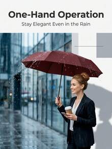 Fully Automatic Folding Umbrella, Thickened Reinforced 72 Ribs, Sun Protection & Rainproof, Business Gift Box Set, Suitable For Commuting And Shopping - Fully Automatic, Thickened, 72-rib - View 2