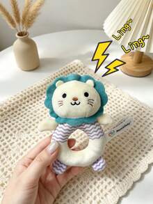 BBSKY 1pc Cute Animal Plush Rattle Toy For Baby Boys And Girls, Built-In Rattle And Crinkle Paper, Sensory Toy For Infant Grasping Training, Suitable As Newborn Baby Gift - Multicolor - View 3