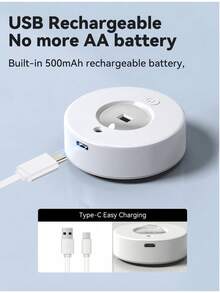 Đèn LED chiếu điểm gắn nam châm cho tủ trưng bày màu trắng, điều khiển từ xa sạc USB bằng nhựa ABS, tăng giảm độ sáng, đa màu RGB, dùng trang trí nhà cửa dịp Giáng sinh và Halloween, đèn hắt tường tạo điểm nhấn - Ấm/Trắng/Trung tính+9 Màu RGB - Xem 4