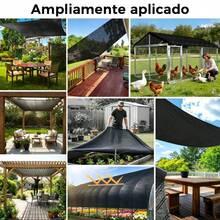 Malla Sombra Exteriores Lona Toldo 3x4 Mts 95% Bloqueo Uv - Negro - Ver 8