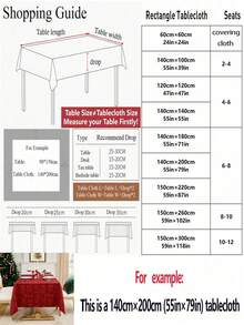 1pc Splash-Proof Winter Holly Element Pattern Jacquard Decorative Tablecloth Cover, Washable Polyester Fabric, Multiple Sizes Square Dining Table Cloth, Suitable For Decoration, Dinner, Gathering, Event, Party Etc. - Red - View 2