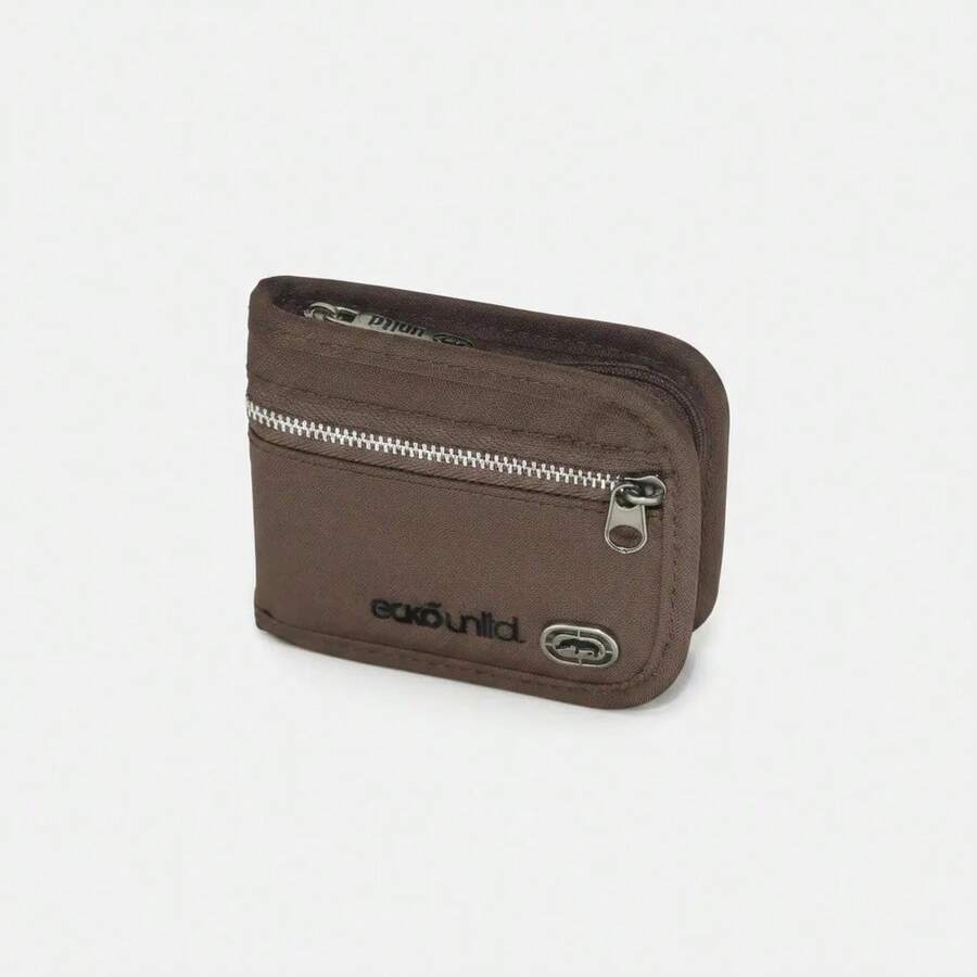 Cartera Ecko Unltd. Original | Billetera de Tela con Cierre y Múltiples Compartimentos. Poliéster Cartera/Billetera 2026 - Marrón - Ver 1