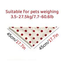 Khăn bandana cho thú cưng hình tam giác, yếm cho chó, khăn cổ cho mèo, màu đỏ chấm bi, họa tiết sóng retro, phụ kiện Giáng Sinh cho thú cưng, trang trí tiệc lễ hội, có thể điều chỉnh, cho chó mèo cỡ nhỏ và trung bình - Nhiều màu - Xem 11