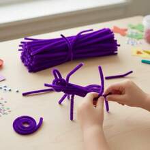 100 Chenille - Limpia Pipas Normal -manualidades = Full - 26 MORADO - Ver 1