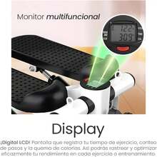 Mini Escaladora Fitness con Monitor LCD y Bandas de Resistencia Removibles para Ejercicio en Casa - Mini stepper - Ver 7