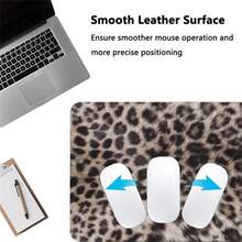 Leather Desk Pad Protector Simulation Grey Leopard Print Pattern Design INS Cool Leather Mouse Pad Office Desk Mat Waterproof Non-Slip PU Desk Blotter Pad Gaming Esports User - View 6