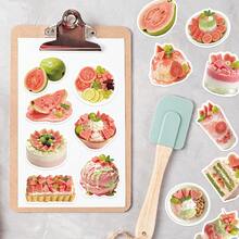 50Pcs Cute Guava Fruit Cake PVC Waterproof Stickers, Aesthetic Dessert Decals For Journal Water Bottle Decor - Multicolor - View 4