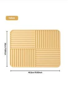 1pc 30*40cm Silicone Drying Mat, Coffee Maker Drip Tray, Dish Drying Mat, Silicone Sink Splash Guard, Multipurpose Drying Rack For Kitchen Utensils, Cups, Sponges, Kitchen & Bathroom Countertop Draining Mat, Home Decor Accessory - Multicolor - View 23