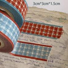 1pc Plaid Washi Tape Roll For Scrapbooking And Collage Decoration - Multicolor - View 2