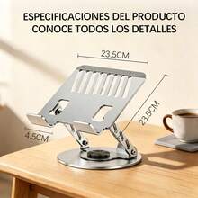 Ciwkcmc-360° Swivel Laptop Stand, Adjustable Ergonomic Laptop Riser, Foldable Computer Stand Compatible With 10-14 Inch Laptops - View 9