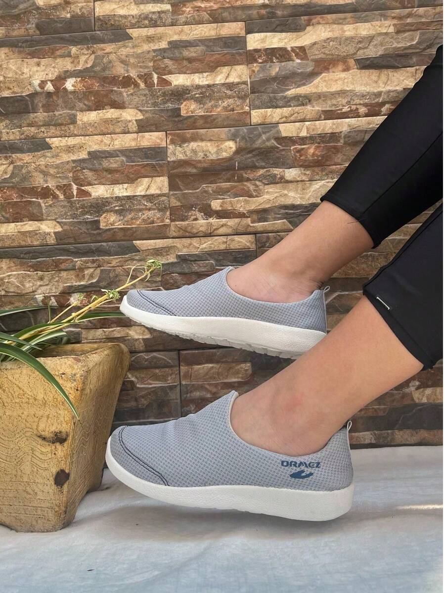 House Slippers - Light Grey - View 1