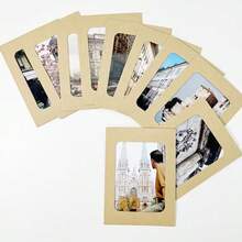 10pcs/Set Paper Photo Frames, Cardboard Photo Frames DIY Clip-On Photo Display Banner, Paper Photo Banner, Suitable For Wedding, Birthday, Holiday Party, Home Decor, Home And Wall Decoration (Includes Clips And T-Shaped Stand) Room Decoration - A - View 10