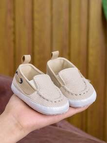Newborn Shoes, Casual Slip-On Infant Pre-Walker Shoes, 0-1 Years Old Simple Lightweight Unisex Infant Cloth Shoes, Suitable For Spring And Autumn - Apricot - View 9