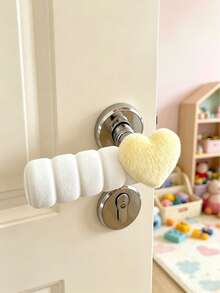Cute Heart-Shaped Door Handle Cover – Anti-Collision & Bump Protection – Universal Fit For Bedrooms – Protective & Decorative Home Accessory, Home Decor, Christmas Decor - Multicolor - View 10