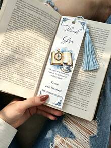 Customized Personalized Bookmarks With Tassel Decor, Suitable For Anniversary, Back To School, Family And Children Gifts, Ideal Souvenir For Book Lovers, Baptism And Bridal Shower Invitation Favors - Custom Bookmarks - View 2