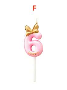 Pink 3D Gold Bow Birthday Number Candle, Autumn Decor, Souvenir, Camping, Kitchen, Christmas, Party Gift, Cookware, Home Decor & Accessories, Party Decoration & Supplies - View 17
