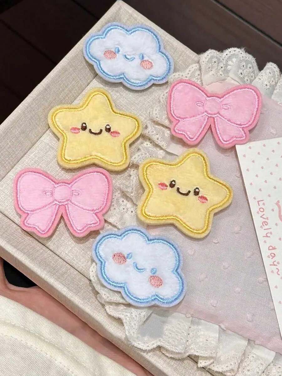 6 pcs Stiker Poni Kartun Perekat Velcro, Patch Rambut yang Dapat Digunakan Kembali, Menghaluskan Rambut Kusut, Aksesori Penataan Rambut Wanita untuk Penggunaan Sehari-hari - MultiWarna - View 1
