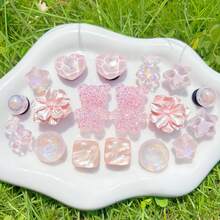 18pcs Pink Bear, Heart, Star DIY Shoe Decorations Cute ABS Plastic (ABS Resin) Animals Home All Seasons - Pink - View 7