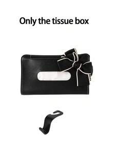 Car Sun Visor Tissue Box, Bowknot Decoration, Car Sun Visor Mounted Tissue Box, Car Roof Hanging Storage Bag, Creative Car Interior Decoration Accessory, Christmas And Halloween Gift - Multicolor - View 14