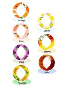 1pc Flavor Pods For Bottle, Fruit Fragrance Rings For Water Bottle Flavor Pods Creative Water Cup Scented Pods For Outdoor Sports- Oval - Multicolor - View 10