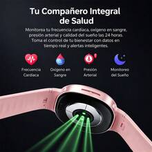 JIDITECH Reloj inteligente de gama alta, caja de aleación de titanio, pantalla de zafiro, incluye 2 correas, disponible en tres colores. Varios modos deportivos, decenas de esferas elegantes, múltiples funciones útiles integradas - La elección ideal para regalar en cumpleaños y festividades - rosa - Ver 9