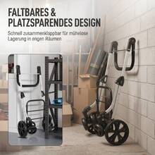 Shopping Cart, Liters Bag, Foldable Cart With Cooler Bag, Adjustable Handle, Aluminum Frame, Dark Gray Color - 1 - View 2
