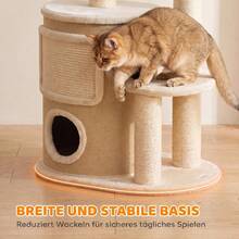 Two-Tier Cat Tree With Sisal Scratching Post, Platform, And Play Ball, For Cats Up To 5 Kg. - 1 - View 6