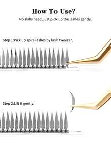 Winky Beauty Spire Lashes, Premade Fans, Individual False Eyelashes 0.07mm, Anime Lashes, Manga Lashes, Auto Blooming Lashes, Wispy Lashes, Sharp Lashes, Cosplay Lashes 8-15mm - View 8