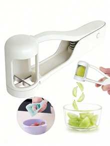 1pc Lightweight Grape Slicer, Wrap-Around Non-Slip Fruit Separator With Smooth Handle, Suitable For Grapes, Cherry Tomatoes, Strawberries Kitchen Tool, Ideal For Fruit Salad, Dessert Platter, Daily Fruit Display, Easy To Clean, Compact Size - Multicolor - View 5