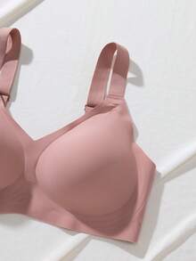 2pcs Jelly Glue Wireless Plus Size Bra With Adjustable Wide Strap, Seamless Back Hook And Eye Closure With 4 Rows For Enhanced Support And Cup Stability, Suitable For Commuting, Daily Wear, Home, Sports And Multiple Occasions, Plus Size Women's Bra - Multicolor - View 5