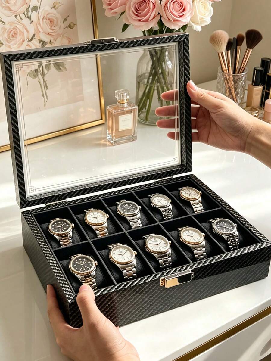 12/10/6/3/2 Slot Luxury Large Capacity Watch Storage Box, Watch Display Box, Can Store Watches, Perfect Gift Display Box.