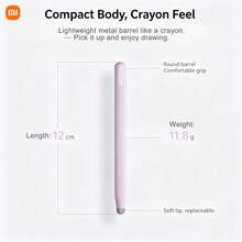 Xiaomi Redmi Graffiti Stylus Pen, Passive Capacitive Touch Screen Pen, Compatible With REDMI Pad 2, No Charging No Pairing Required, Replaceable Soft Tip, Metal Body, Universal For Most Capacitive Touchscreen Tablets & Smartphones, Smooth Writing Drawing Note Taking For Student, Yellow - Yellow - View 3