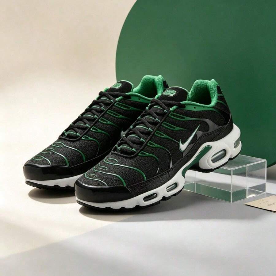 Nike أحذية رياضية رجالية - أسود وأخضر - مشاهدة 1