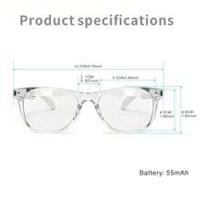 SENBONO AI Smart Glasses, Equipped With Multilingual Translation Applications, Wireless Music, Voice Calls, Music Playback, And Integrated AI Assistant Functions, Compatible With Smartphones, Suitable For Travel/Cycling, Christmas/Halloween Gifts - View 7
