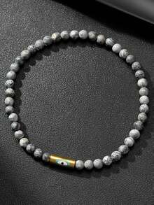 diffone Fashion Handmade 4mm Stone Beads Bracelet Charms Evil Eye Men Bracelet For Male Armband Jewelry - Evil Eye Bracelet - View 12