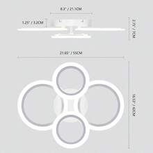 1PC Modern Minimalist Black LED Ultra-Thin Ceiling Light, 4000K Neutral White Light Lighting Fixture, 220-240V Luxury Creative Design Multi-Ring Combination Shape, Suitable For Bedroom, Kitchen, Living Room, Office, Hallway, Study - one-size - View 3
