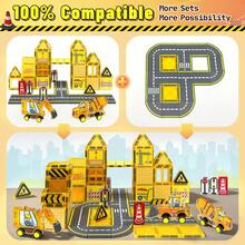 Magnetic Building Blocks, Sensory Magnetic Tiles, Creative Sensory Game, Intelligence Development Toy, Perfect Puzzle Gift For Children 3+ Years Old, Random Accessory Colors, STEM Learning - Multicolor - View 6